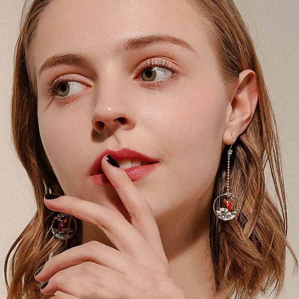 Mxbeauty Anting Imlek Fashion Drop Earrings Mutiara Emas Berlian Perhiasan Tahun Baru Perhiasan Gaya Cina Anting Koi Merah