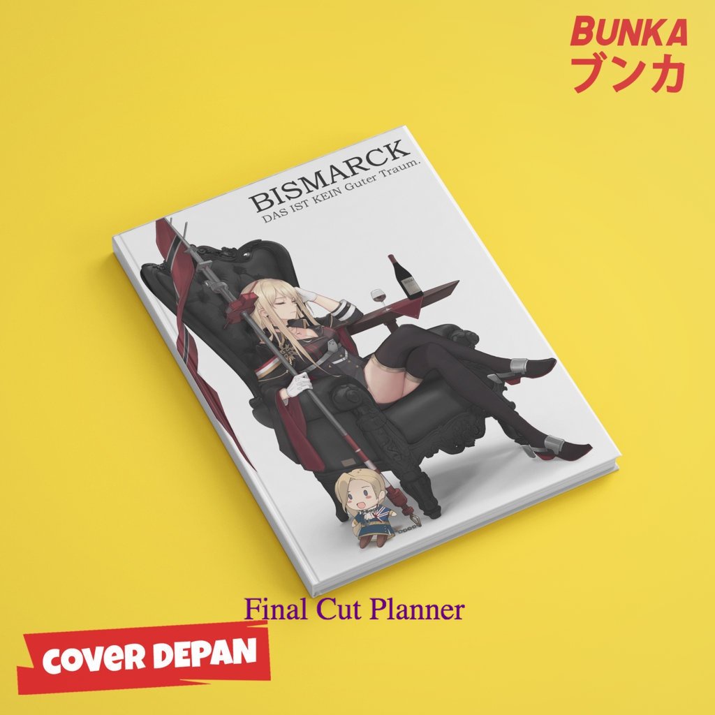

buku tulis polos/bergaris Anime Azur Lane Bizmarck Hardcover A5 Buku Tulis Catatan Notes Agenda Planner Jurnal