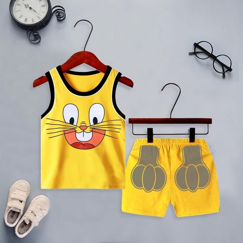 SINGLET BAJU ANAK SETELAN BUNNY UNTUK ANAK 2-10 TAHUN BISA COD