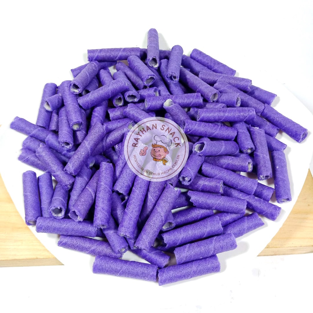 

Wafer Roll Astor Mini Blueberry 250gr Wafer Stick Roll Kiloan Enak