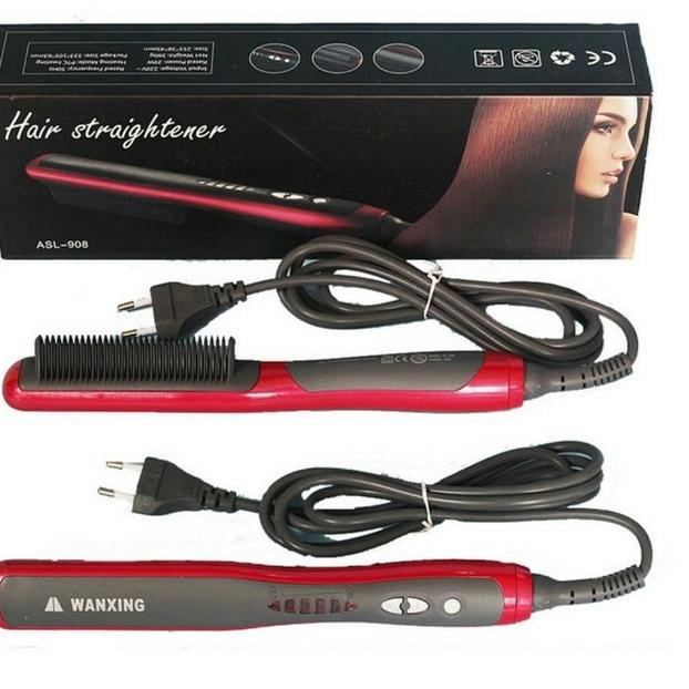 ➵Produk Premium Catok Sisir Pelurus Rambut Hair Straightener HQT-908 // Hair straigthener comb FH909