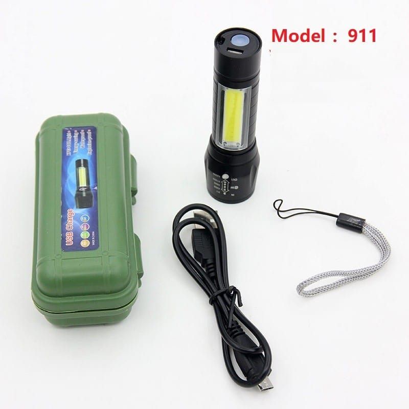 Medan Termurah Zoom Mini + Led Samping SENTER POLICE SWAT 911
