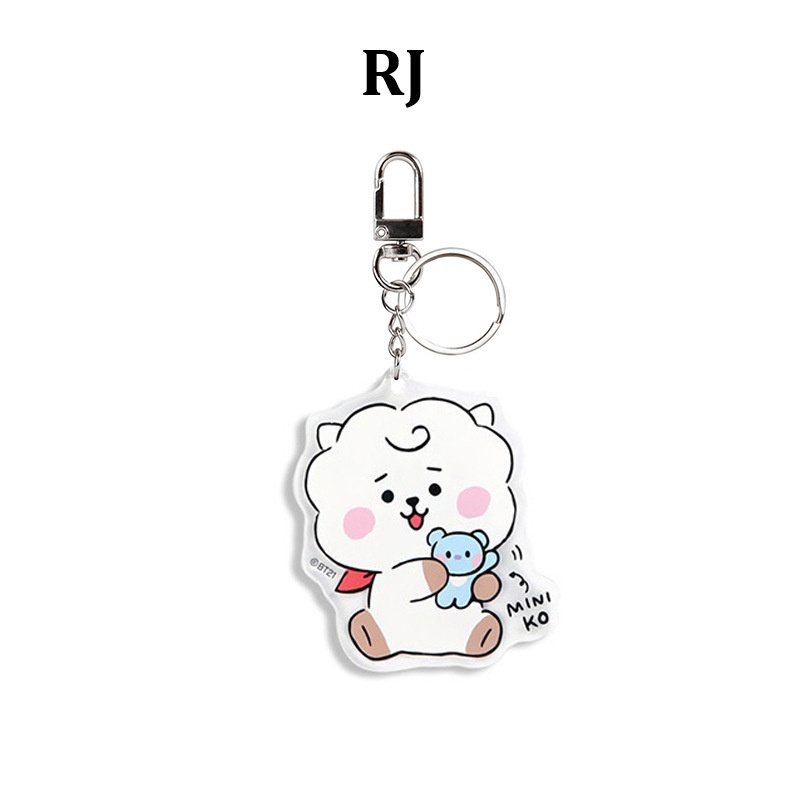 XiaoboACC Gantungan Kunci Motif Kartun BTS BT21 Kpop