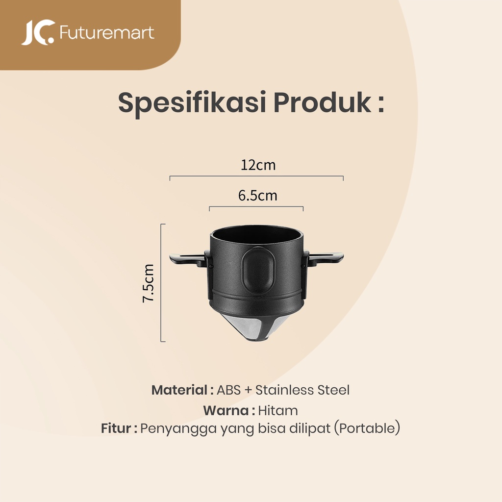 PORTABLE V60 COFFEE DRIPPER KOPI FILTER MANUAL BREW TRAVEL