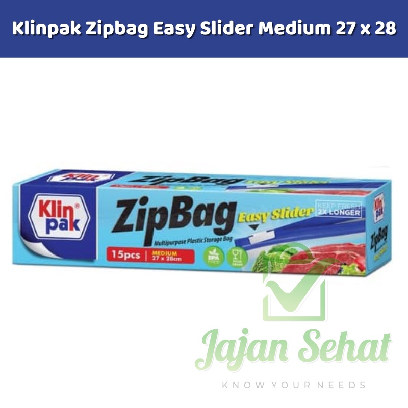 Klinpak Zipbag Easy Slider Medium 27 x 28