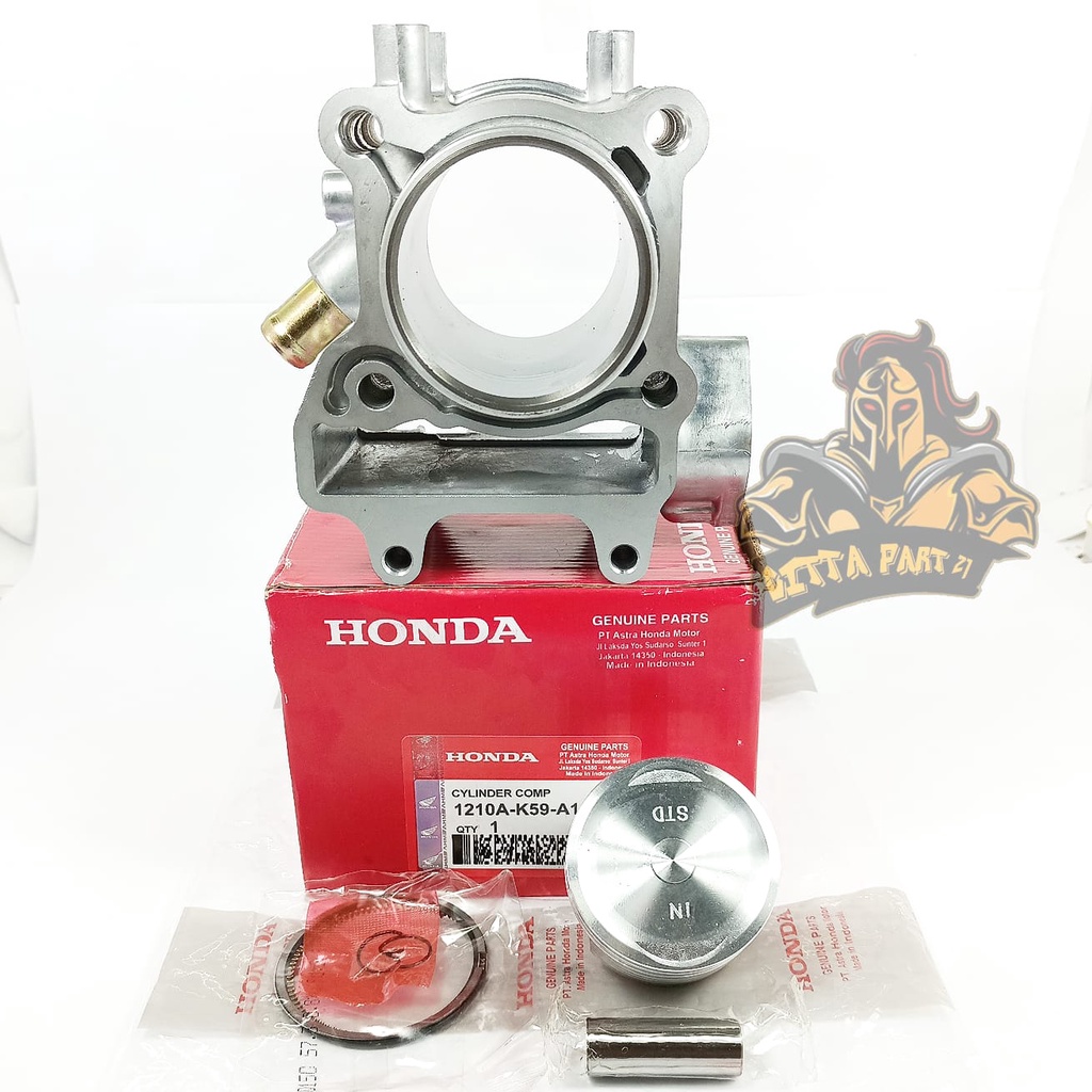 CYLINDER BLOK SEHER PISTON RING KOMPLIT HONDA K59 KUALITAS ASLI ORIGINAL HONDA AHM PRESISI TINGGAL PASANG BAHAN BERKUALITAS DAN DIJAMIN AWET VARIO 150 LED VARIO 150 ESP