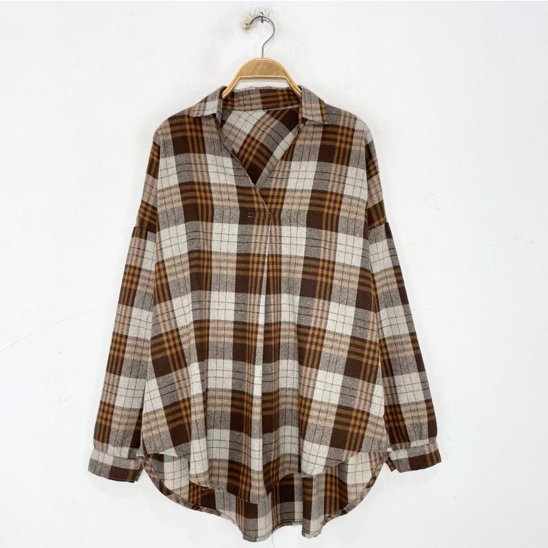 baju wanita motif kotak kotak