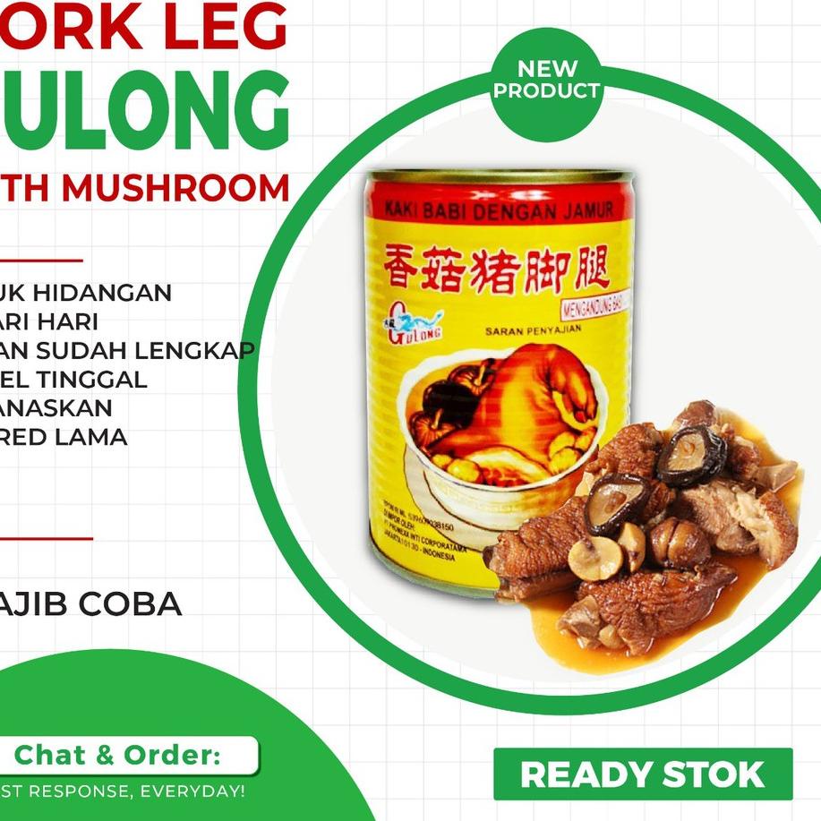 

BAYAR DITEMPAT✔️Gulong Pork Leg with Mushroom / Kaki babi kaleng 397 gr|RA7