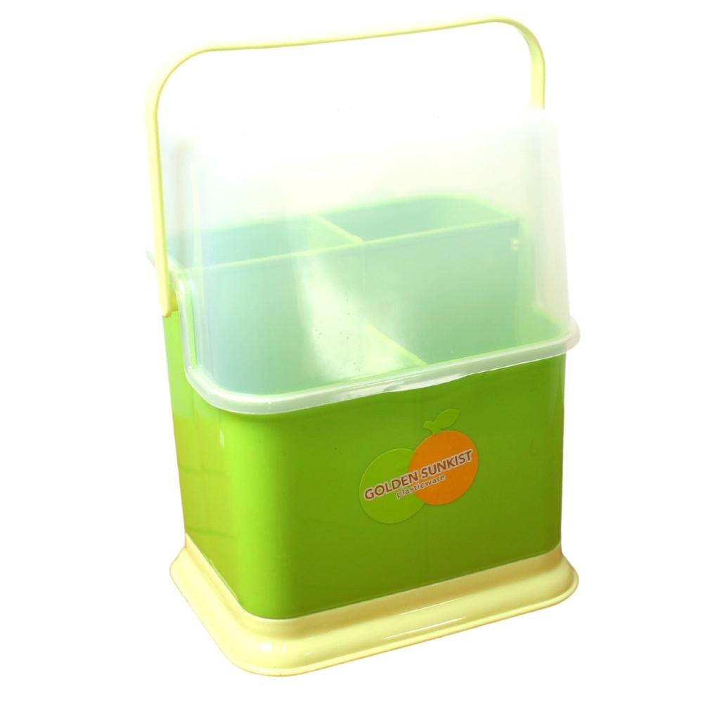 Tempat Sendok Tutup Segi Hijau Type TSS-1027