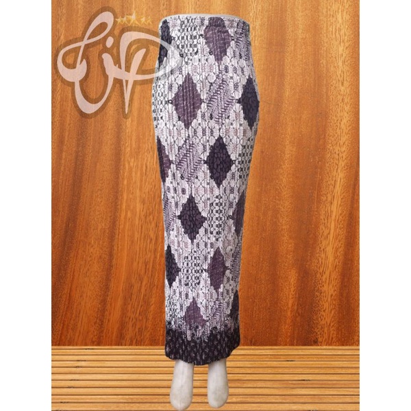 CIP ✓ Rok plisket / Rok Pesta Motif Wajik Ungu Taro - Rok Plisket Batik / Rok Prisket Bawahan Kebaya