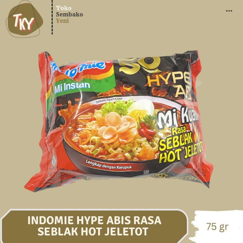 

Indomie Rasa Seblak Hot Jeletot