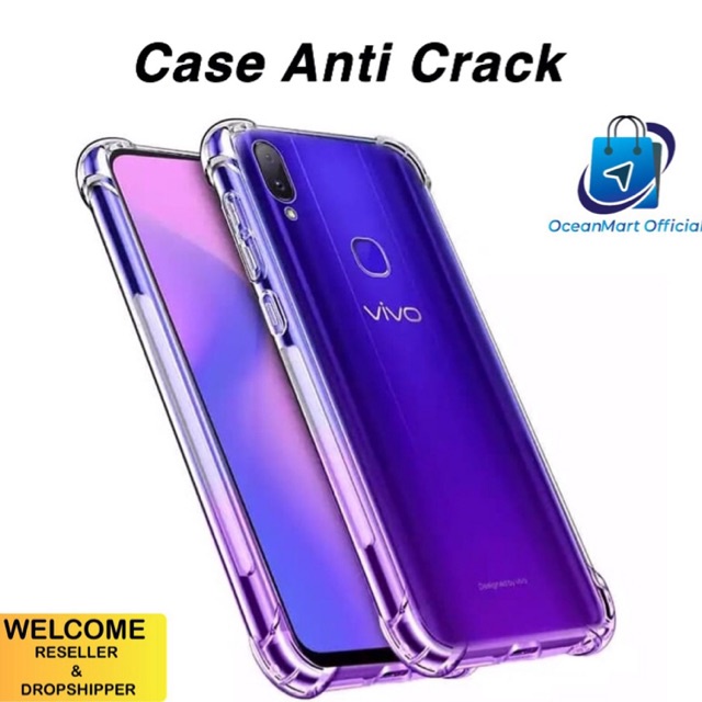 Case Anti Crack Vivo Y50 Y30 Y91 Y91C Y95 S1 Z1 Pro TPU Softcase Silicone Transparant Aksesoris Handphone HP OCEANMART OCEAN MART Murah Grosir