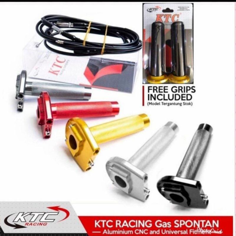 Gas Spontan Ktc Racing Original 2 Kabel Free Grip Ktc Gas Spontan Vario Nmax Pcx Beat Aerox Scoopy D