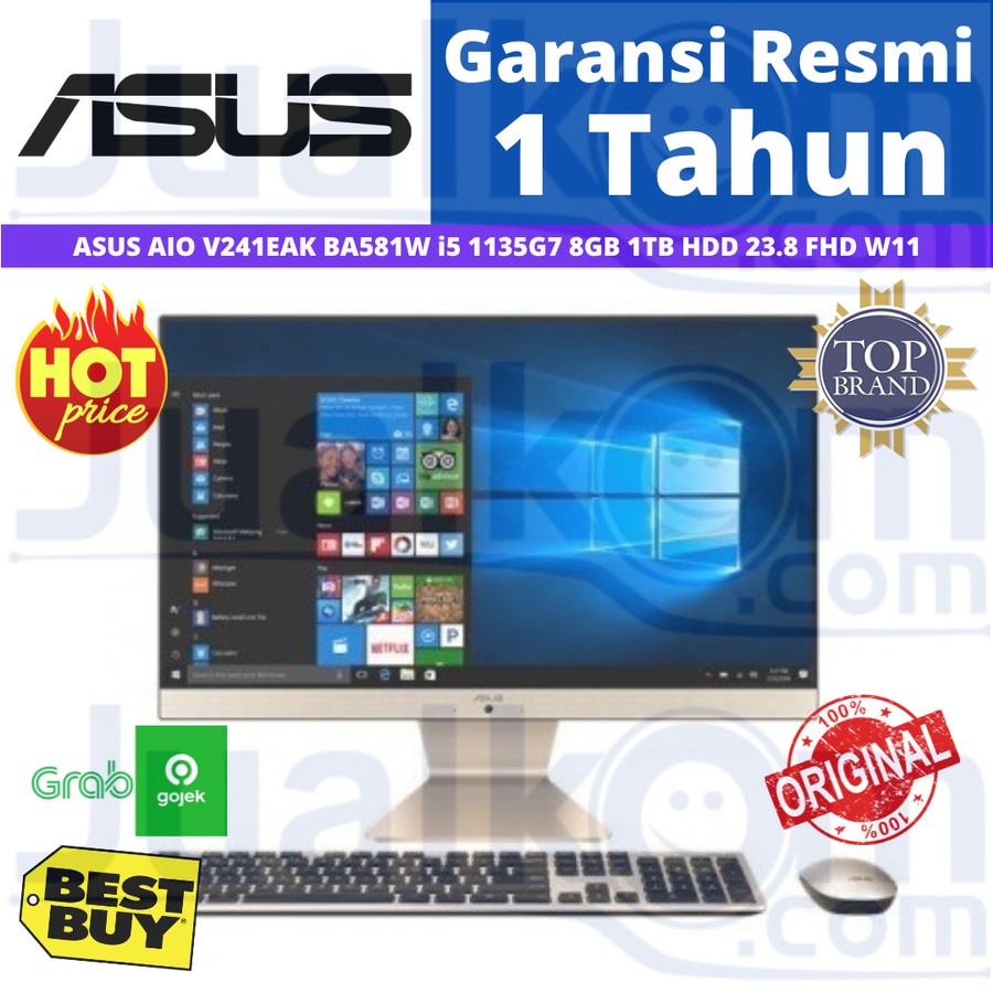 ASUS AIO V241EAK BA581W Core  i5 1135G7 8GB 1TB HDD 23.8 FHD W11