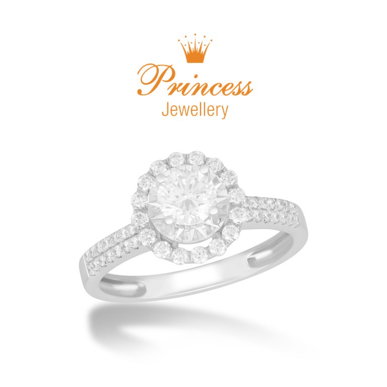 Cincin Berlian GIA Sertifikat PLR889490 Princess Jewellery