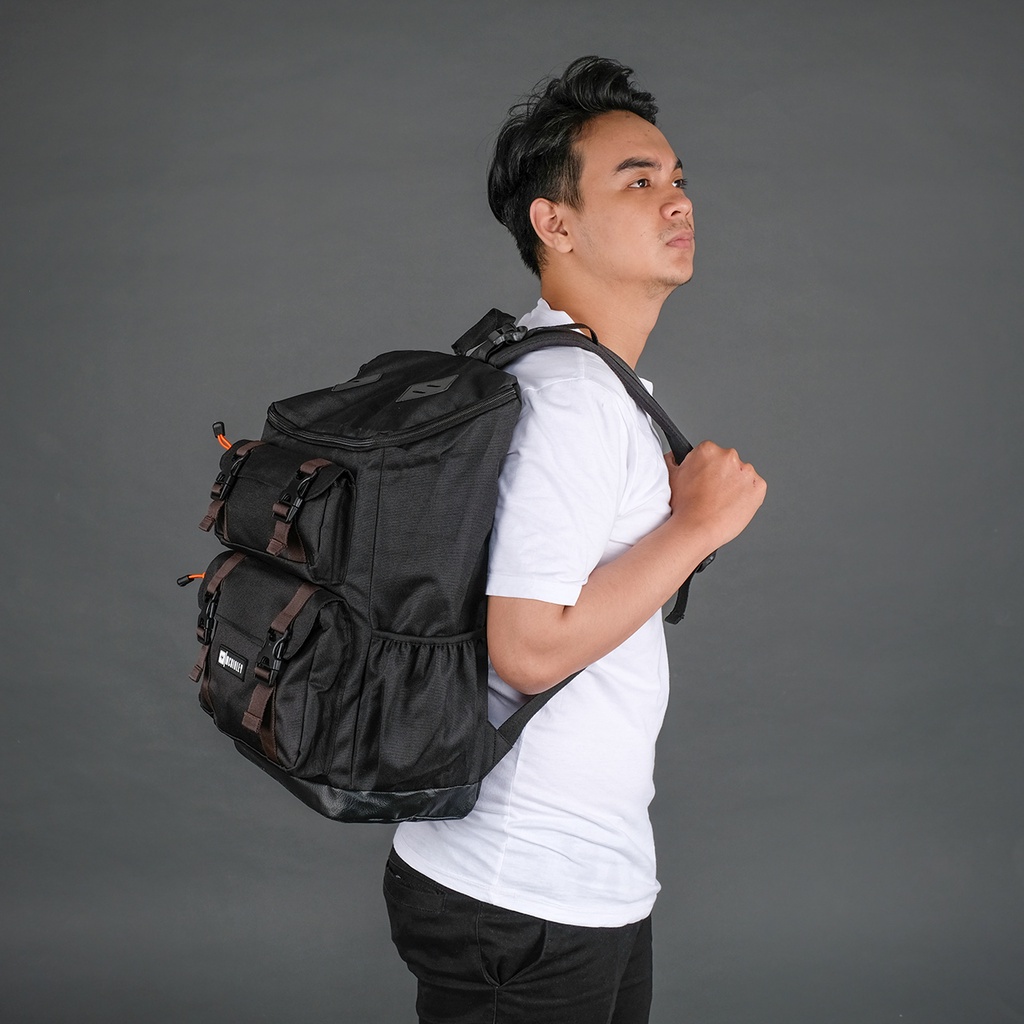 SHIFTER BLACK ORIGINAL x MCKINLEY Tas Ransel Casual Hitam Pria Daily Backpack Kuliah Kampus Kerja Kantor Sekolah SMA SMK Remaja Dewasa Tas Punggung Laptop Ukuran Besar 14 Inch Bagpack Distro Premium Outdoor Travel Traveling Bag Keren Terbaru Kekinian