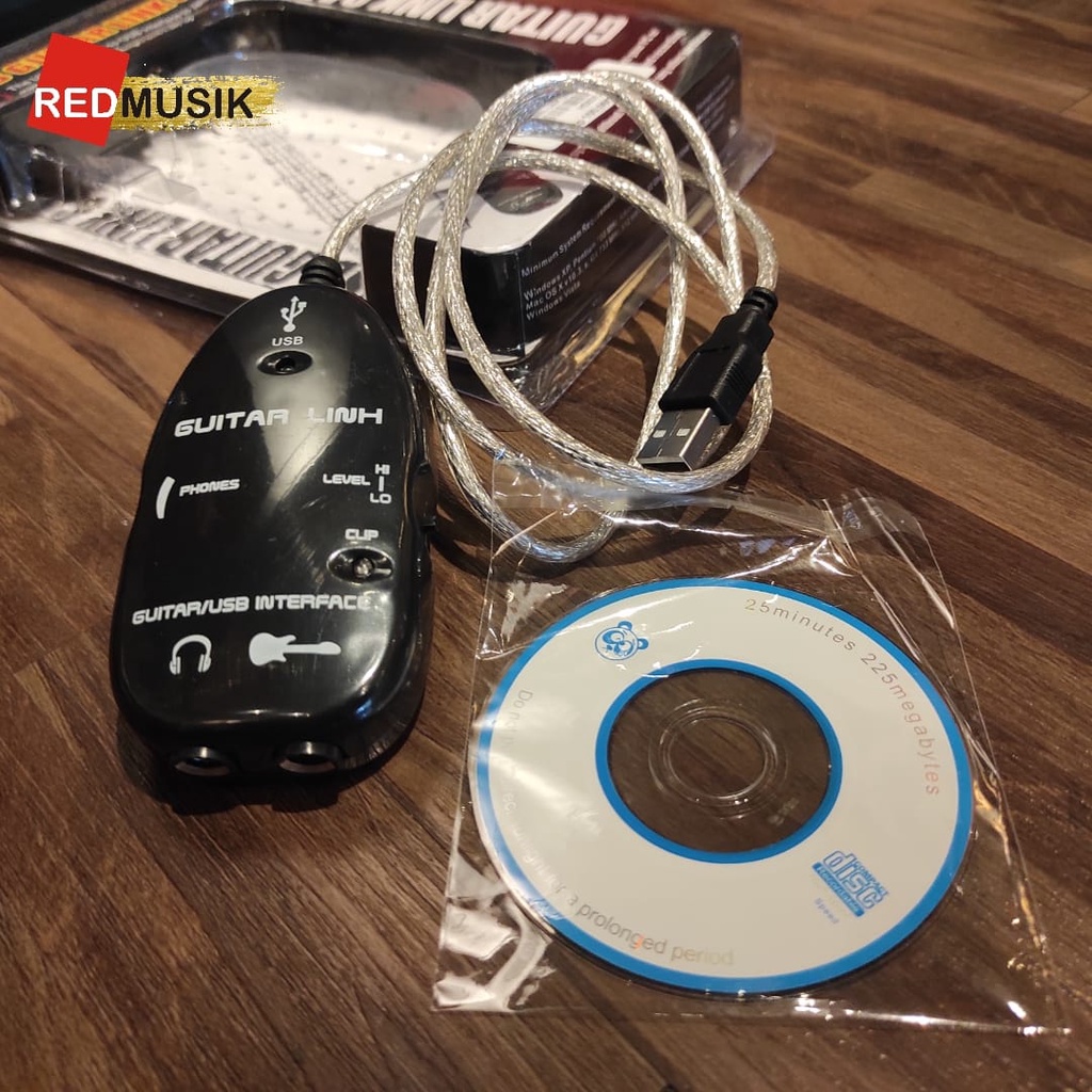 USB Guitar Link Cable Interface Penghubung Komputer