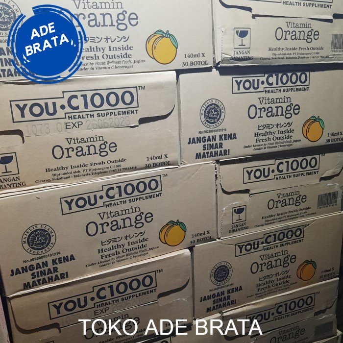 

you c orange 1000 1 dus isi 30 botol murah