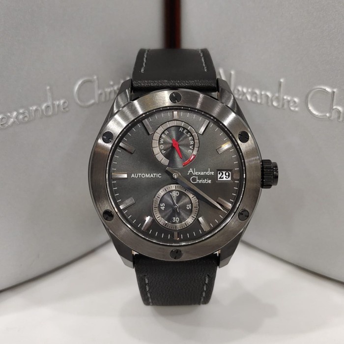 Jam Tangan Alexandre Christie AC 3044 Pria / AC3044 Automatic Grey Black original