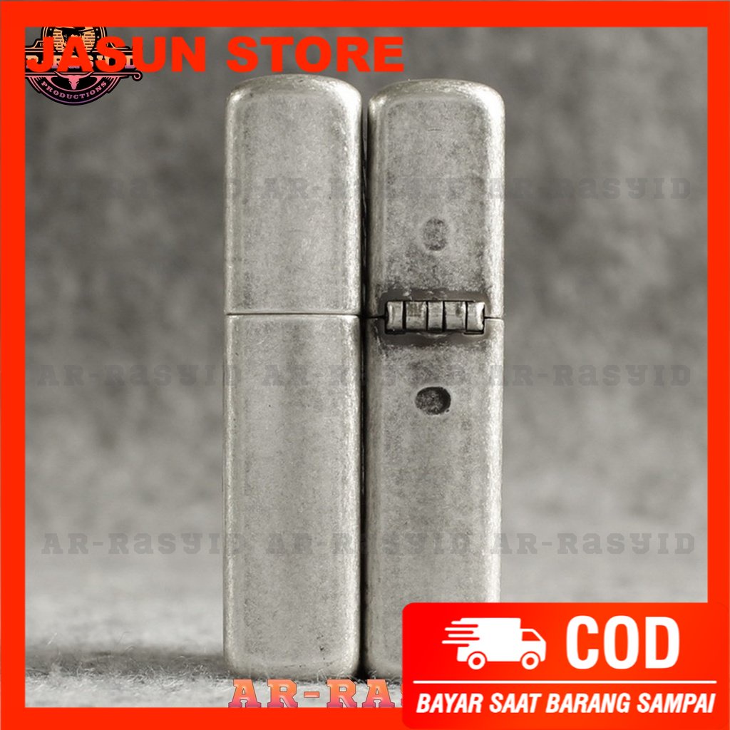 Bisa COD! Korek Api Minyak Zippo Silver Motif Kera Sakti Sunggokong 121FB