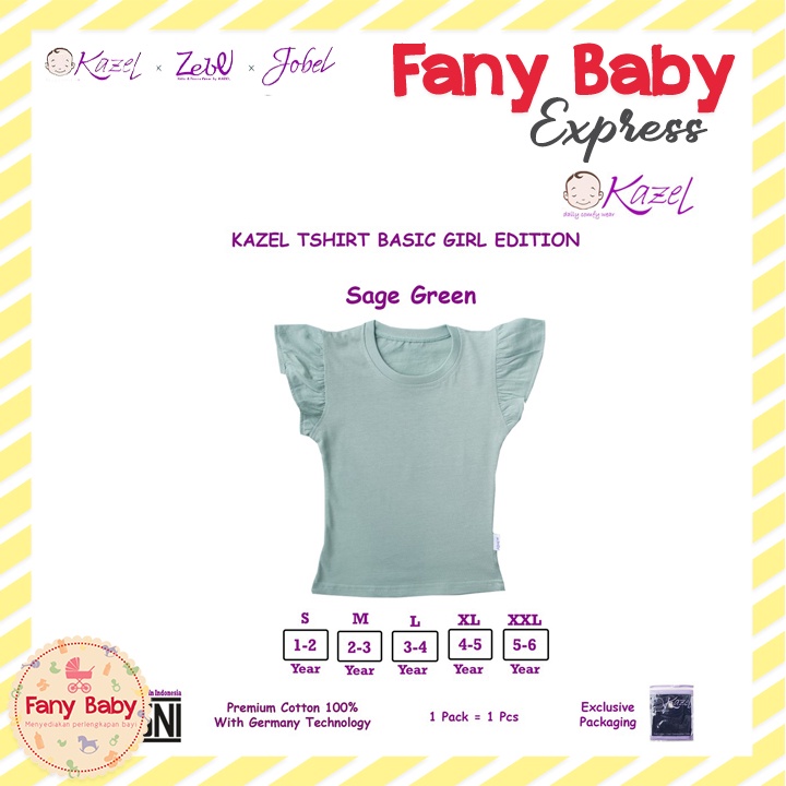 KAZEL T-SHIRT BASIC GIRL / BAJU BAYI ANAK 0-6 TAHUN [ SNI ]