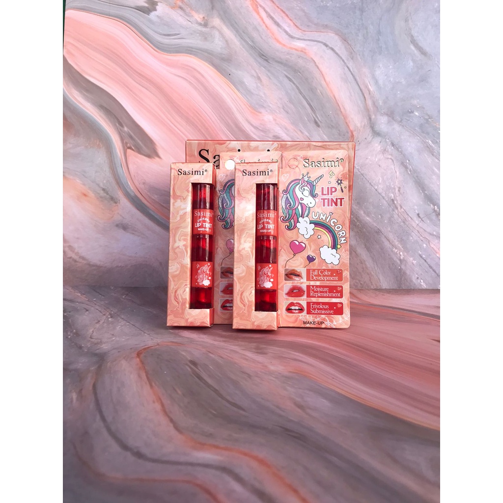 [LUSINAN] LIPGLOSS / LIPTINT SASIMI 3in1 UNICORN / PEACH [LIPTINT 3IN1]
