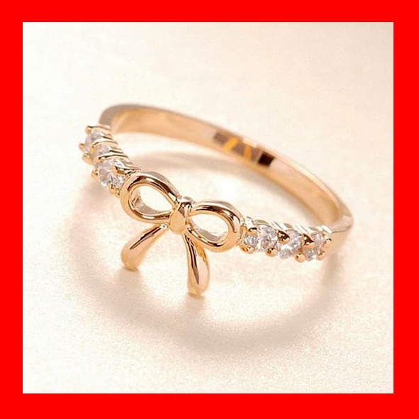 Cincin Wanita Model Pita Warna Gold Dan Silver All Size