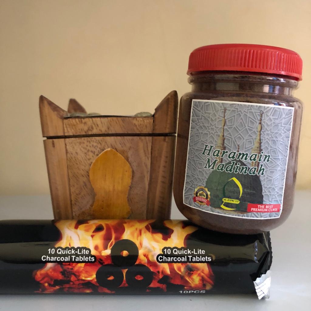 Paket Mabkharat Prapen Kayu Mini HARAMAIN MADINAH Premium