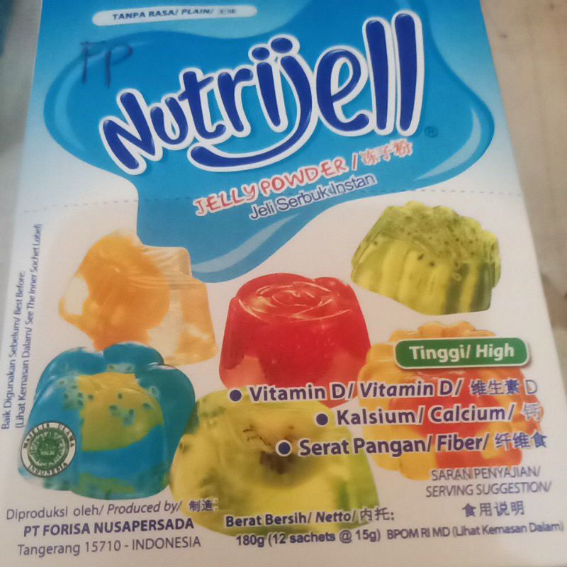 

Nutrijell plain / tanpa rasa jelly powder 15gr