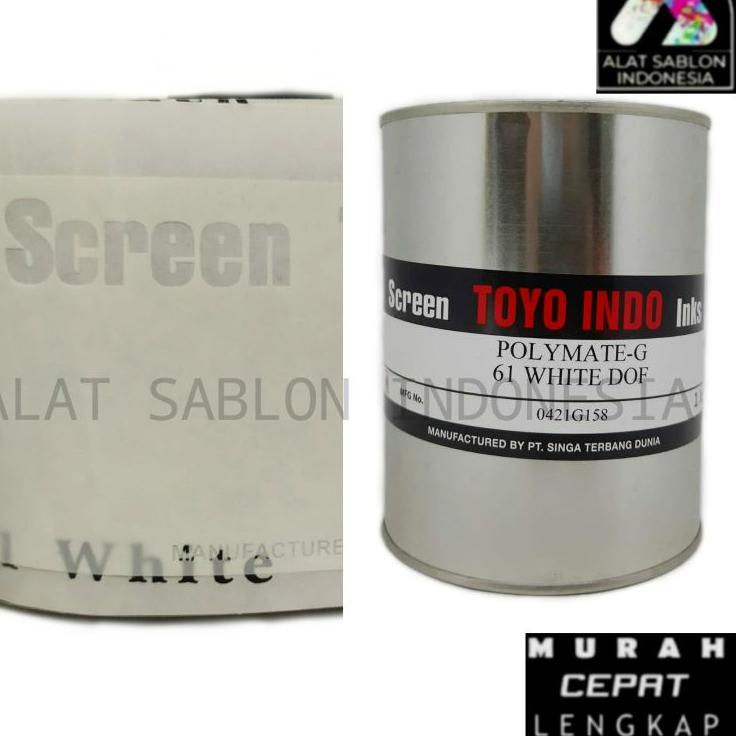 

Kirim Cepat TINTA TOYO POLYMATE WHITE DOF G61 PUTIH TINTA SABLON PLASTIK 1kg