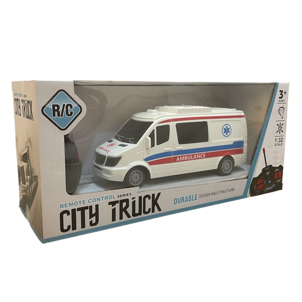 Mainan Anak RC AMBULANCE CITY TRUCK Remote Control Mobil Ambulance