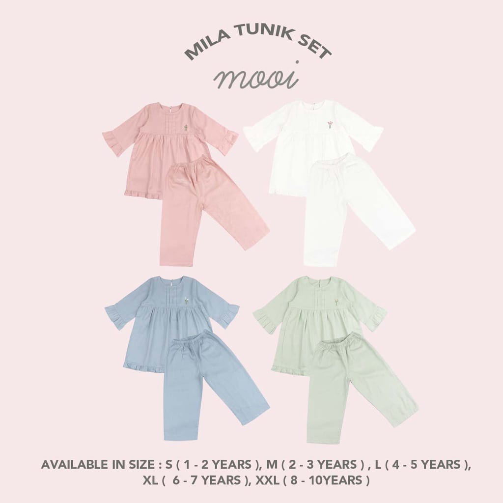 PROMO 7.7 PROMO BAJU LEBARAN MURAH MOOI EDISI LEBARAN MILA MUSLIM TUNIK / MAIRA TUNIK SET SETELAN TUNIK ANAK PEREMPUAN FASHION BAJU LEBARAN ANAK