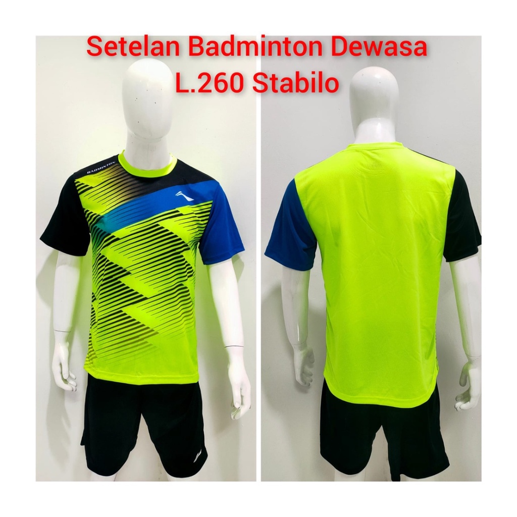 Kaos bulutangkis pria L260 setelan baju celana badminton jersey wanita dewasa t-shirt outfit seragam jarsey kostum olahraga pakaian apparel sport jersy bulu tangkis casual jersi sudirman thomas uber cup print custom suit stabilo polos