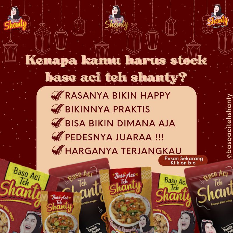 Baso Aci Teh Shanty - Aneka Baso Aci All Varian Teh Shanty Premium Asli Khas Garut