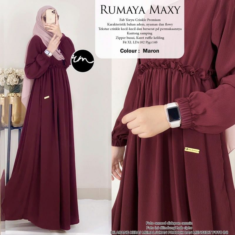 Rumaya maxy gamis ceruty premium