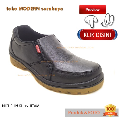 Sepatu pria kerja sepatu casual slip on kulit NICHELIN KL 06 HTM