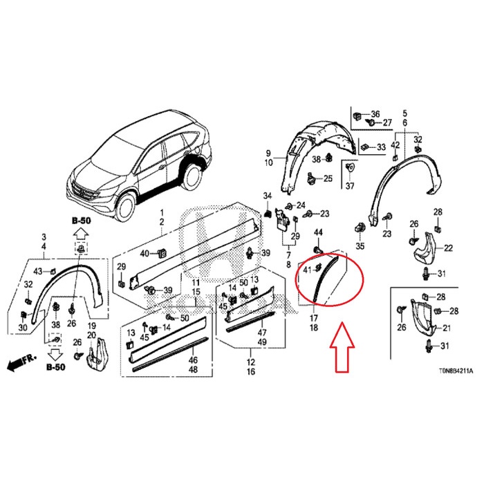 [COD] List Pintu Belakang Honda Crv Rm Gen 4 2013-2017 Original / Perlengkapan Variasi Mobil Murah /