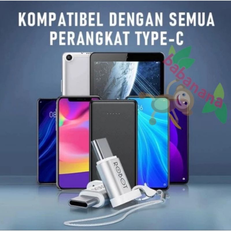 Robot RT-OTG02 Type-C to Micro USB adapter otg charger data converter