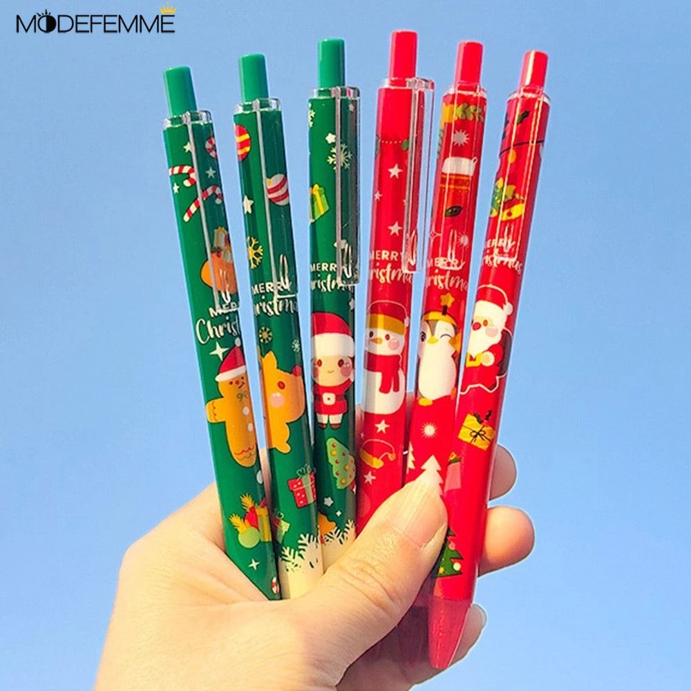 Pulpen Dengan Hiasan Sinterklas Untuk Sekolah / Kantor