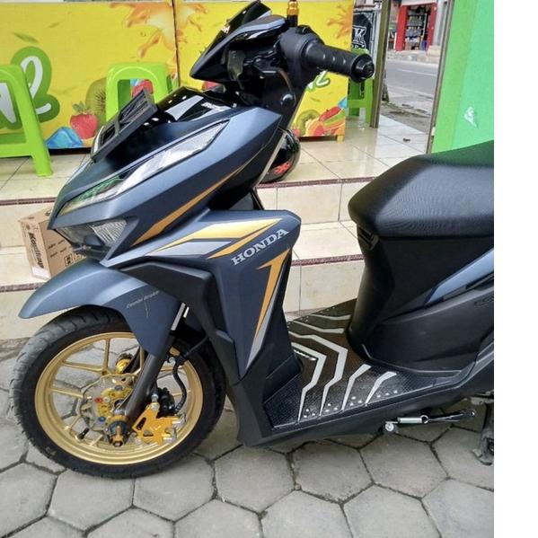 FREE ONGKIRPAKET PIRINGAN CAKRAM BEAT VARIASI + COVER KALIPER + JALU AS RODA DEPAN MOTOR HONDA MATIC