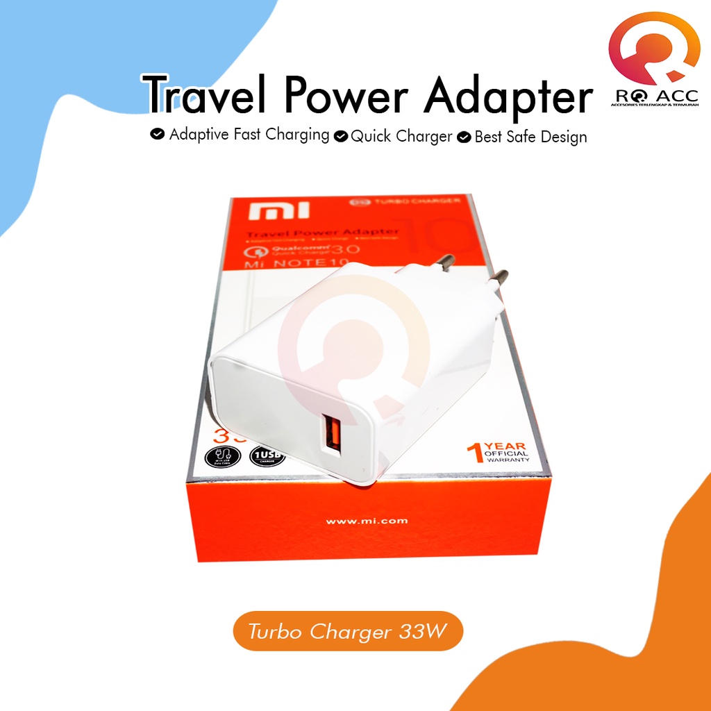 [RO ACC] ORI99 CHARGER XIAOMI TURBO CHARGER 33W MINOTE 10