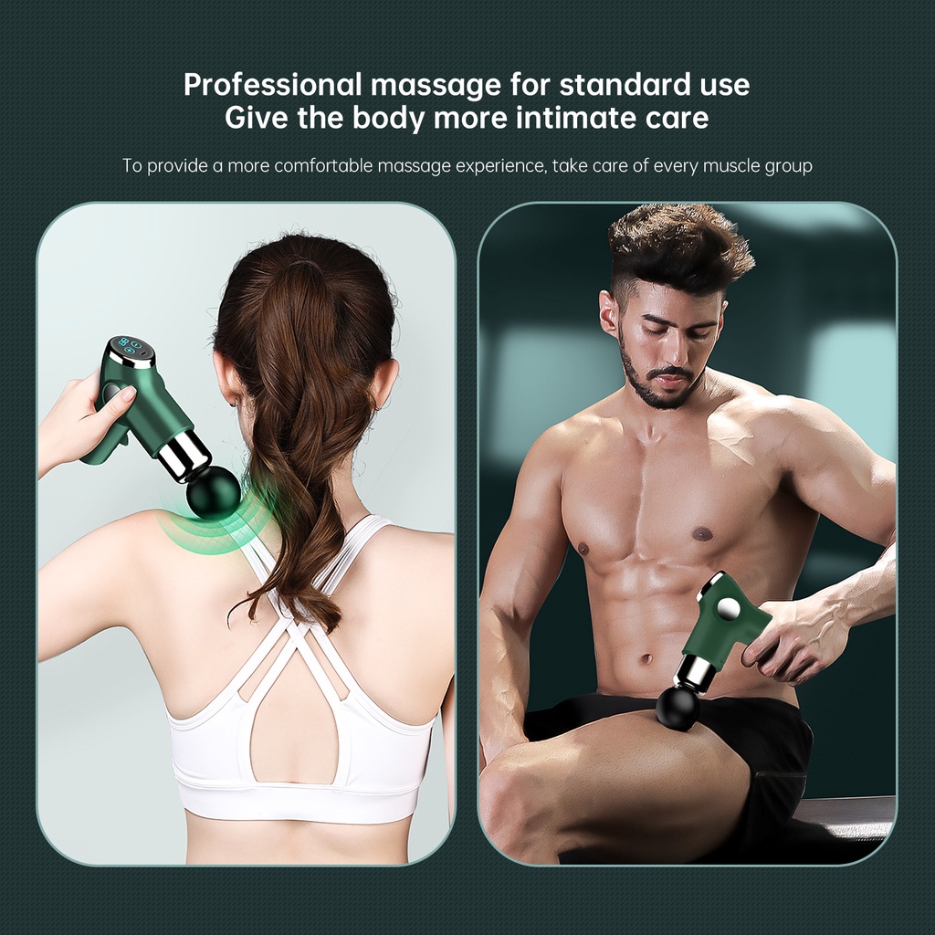 Perfin PFFG01 Massage Gun Mini Alat Pijat Elektrik Portable Fascial Gun Deep Fascial Tissue LED Touch 32 Speed Layar LCD