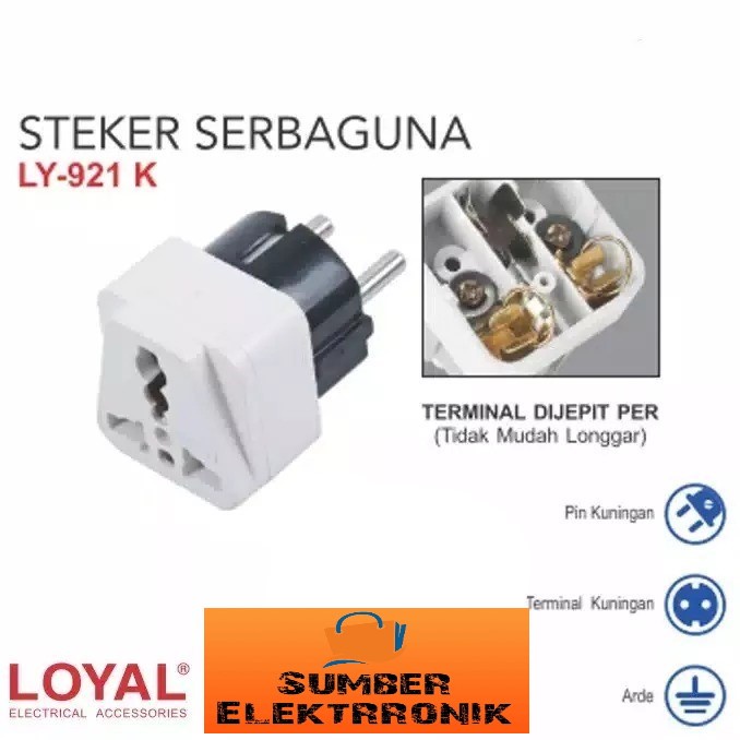 Steker Serbaguna Colok Tiga / Oversteker LOYAL LY- 921 K