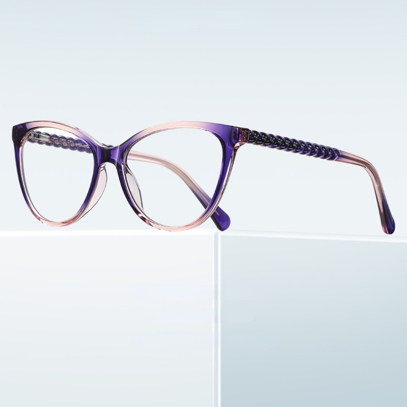 Kacamata Anti Blue Light Model Twist Temples Warna Permen Gradasi TR90 Untuk Wanita