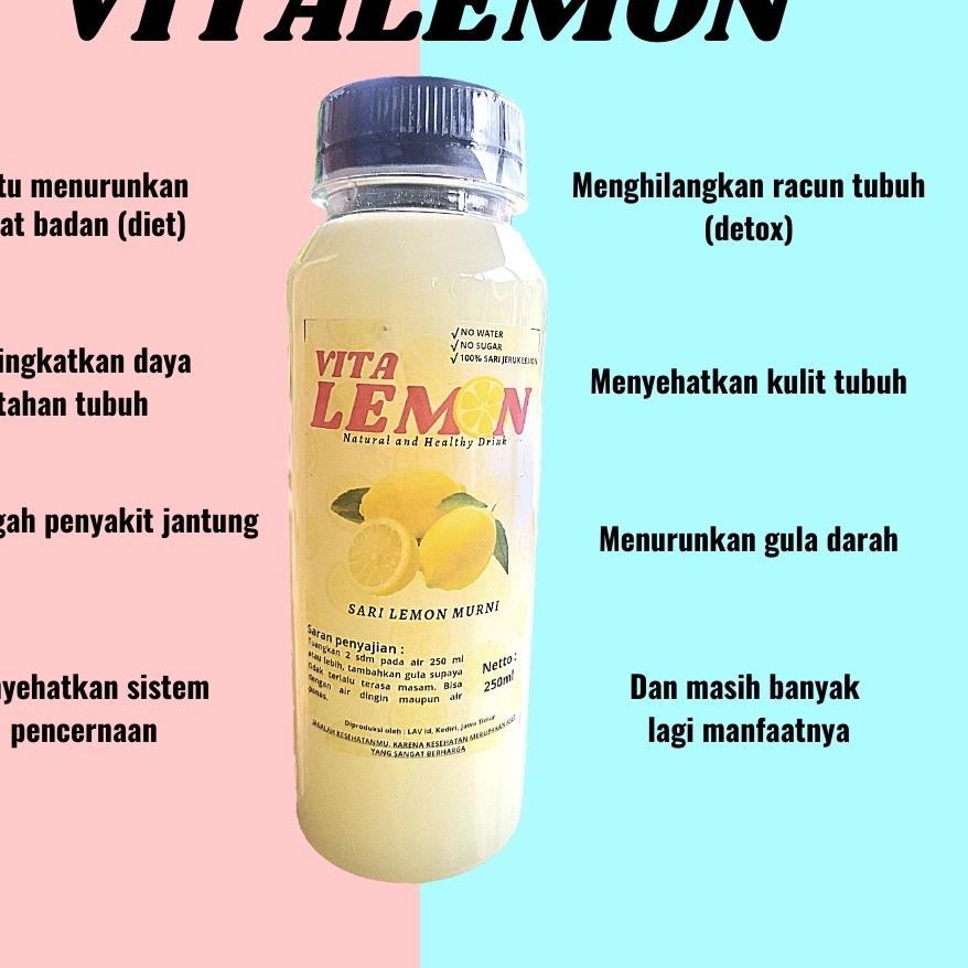 

㊊ Sari lemon murni 250ml VITALEMON 100% dari sari jeruk lemon peras asli pure untuk pelangsing diet detox imun HOT SALES 3999 ✯