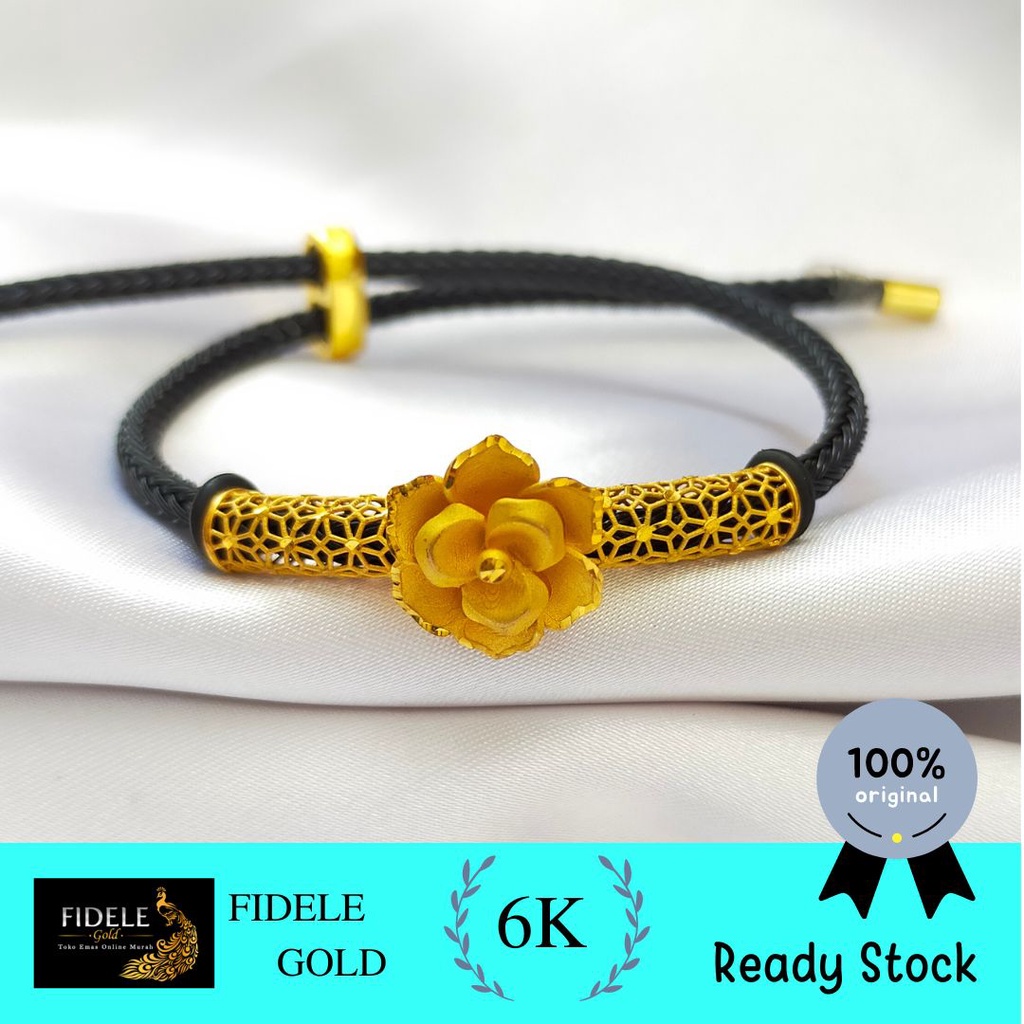 Mainan gelang tali emas asli 300 UBS