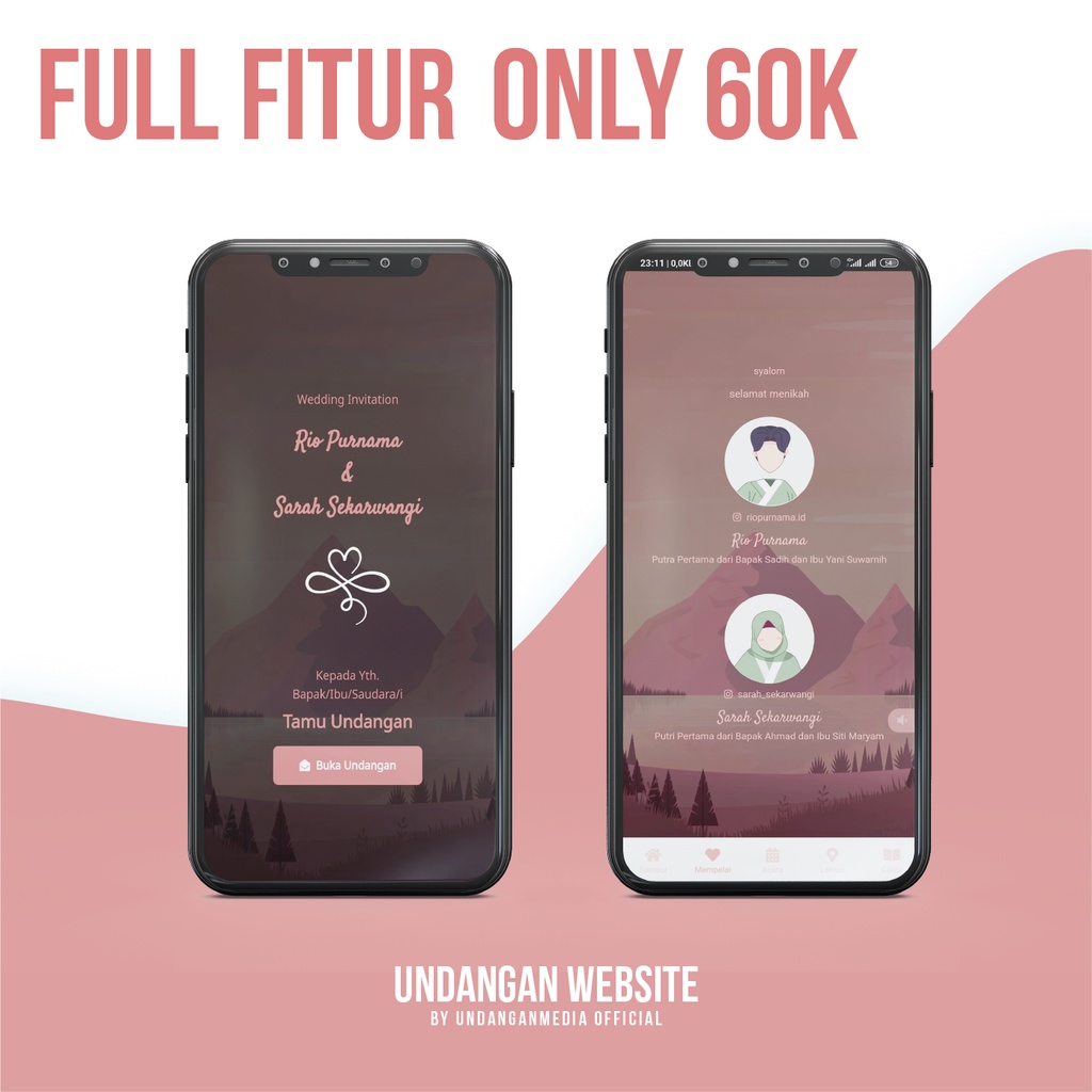 Jual Undangan Digital Website Pernikahan Undangan Digital Web Shopee Indonesia