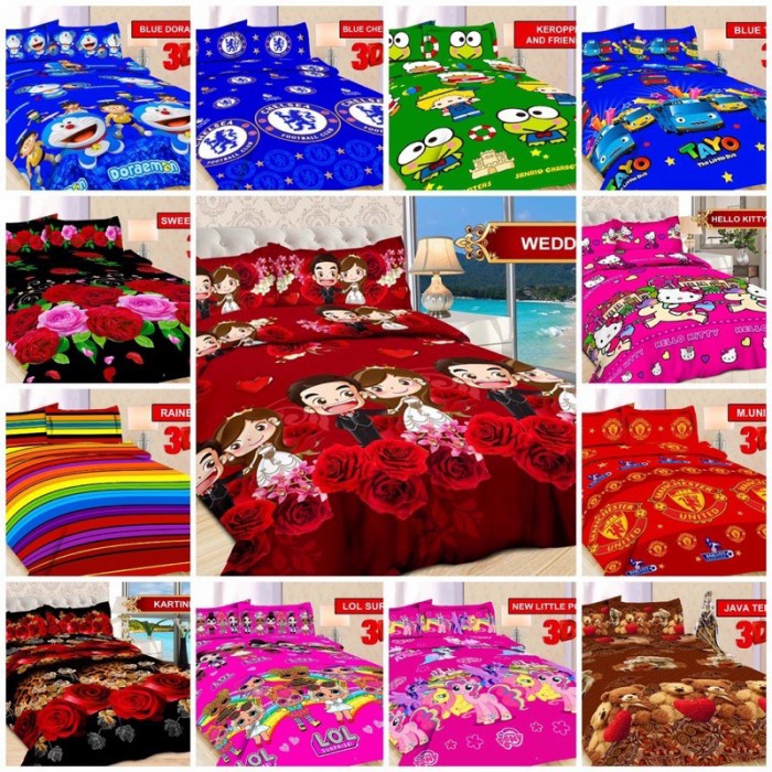 Sprei Bonita King 180x200 Queen 160x200 - Queen 160x200(U5Z5) Sprei 120x200 160x200 180x200 MICROTEX