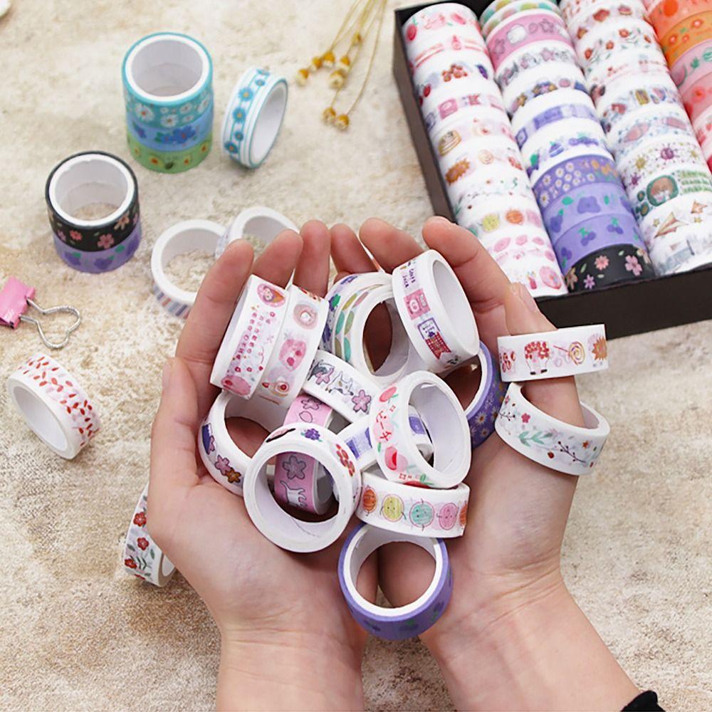 Preva 60Rolls/Set Washi Tape Lucu Segar Kualitas Tinggi Scrapbooking Kecil Segar Kreatif Alat Tulis INS DIY Bahan