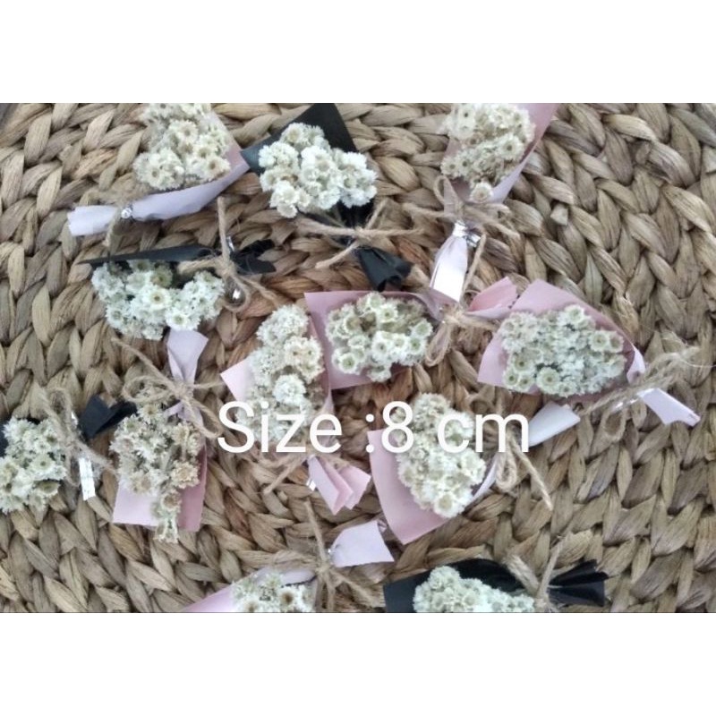 Mini Buket Edelweis  / Mini Bouquet / Bouques Bunga Kering Adelweiss / Souvenir /exelweis